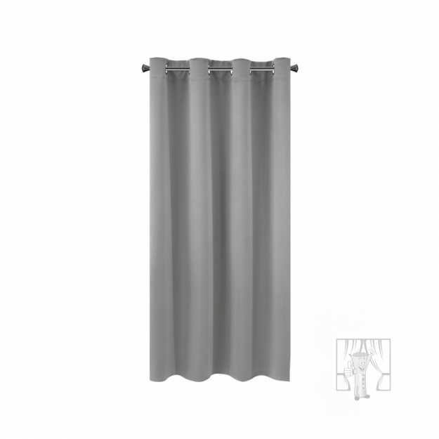 Záves LOGAN na krúžkoch 140x175cm sivý