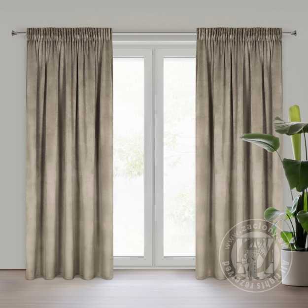 Záves MELANIE na páske hnedý 140x270cm