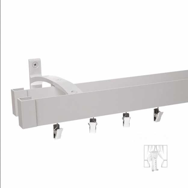 Hliníková garniža LUXOR Inox so štipcami - Dvojitá