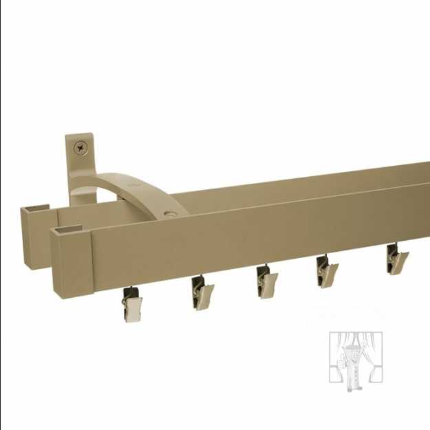 Hliníková garniža LUXOR Patyna so štipcami - Dvojitá