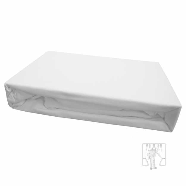 Napínacia plachta JERSEY 120x200 cm biela 1