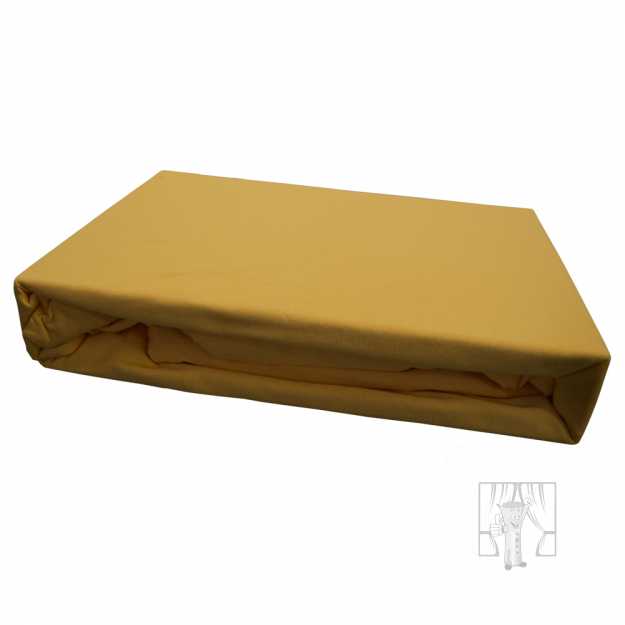 Napínacia plachta JERSEY 200x220 cm zlatá 5