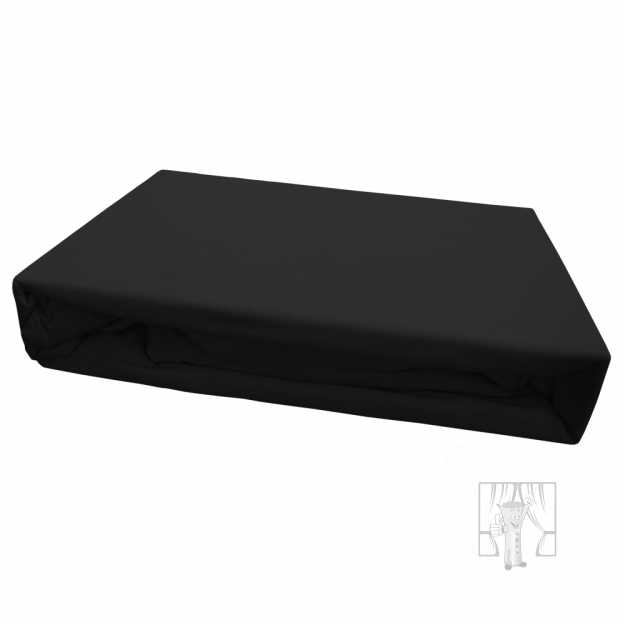 Napínacia plachta JERSEY 180x200 cm čierna 48