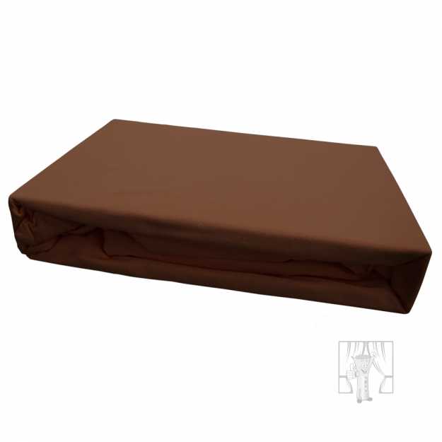 Napínacia plachta JERSEY 120x200 cm hnedá 9