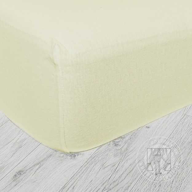Detská napínacia plachta JERSEY 70x130 cm svetložltá 4