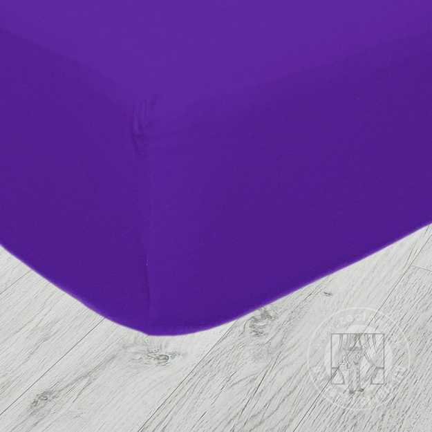 Detská napínacia plachta JERSEY 70x130 cm tmavofialová 43