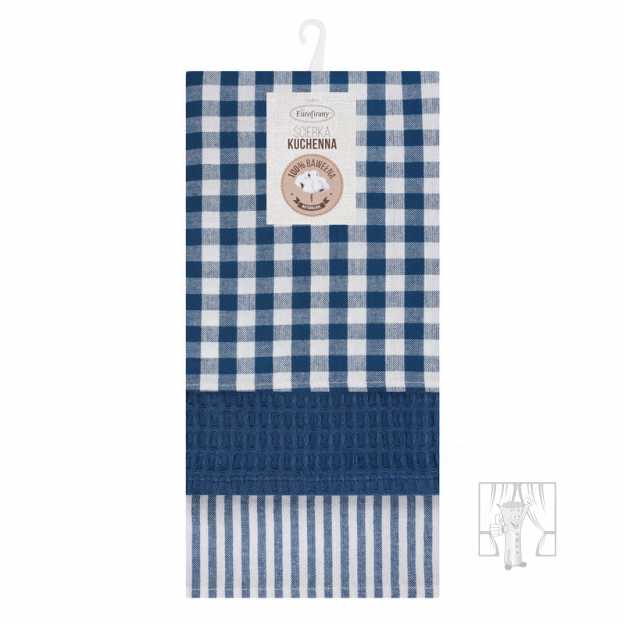 Sada bavlnených kuchynských utierok LUCY 50x70 cm modré 3ks