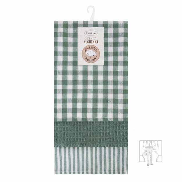 Sada bavlnených kuchynských utierok LUCY 50x70 cm zelené 3ks