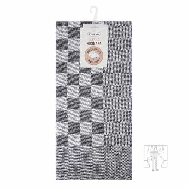 Sada bavlnených kuchynských utierok MAURO 50x70 cm tmavosivé 2ks