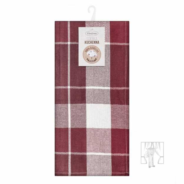 Sada bavlnených kuchynských utierok MONA 50x70 cm bordové 2ks