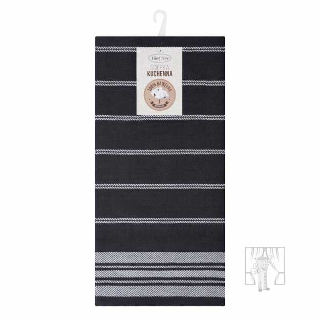 Sada bavlnených kuchynských utierok RUBI 50x70 cm tmavosivé 2ks