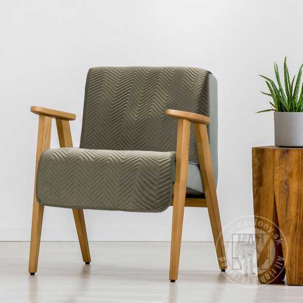 Zamatový prehoz na kreslo SOFIA 70x160 cm hnedý