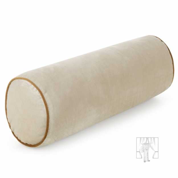 Vankúš valec GAJA5 s lemovaním 15x45 cm svetlobéžový