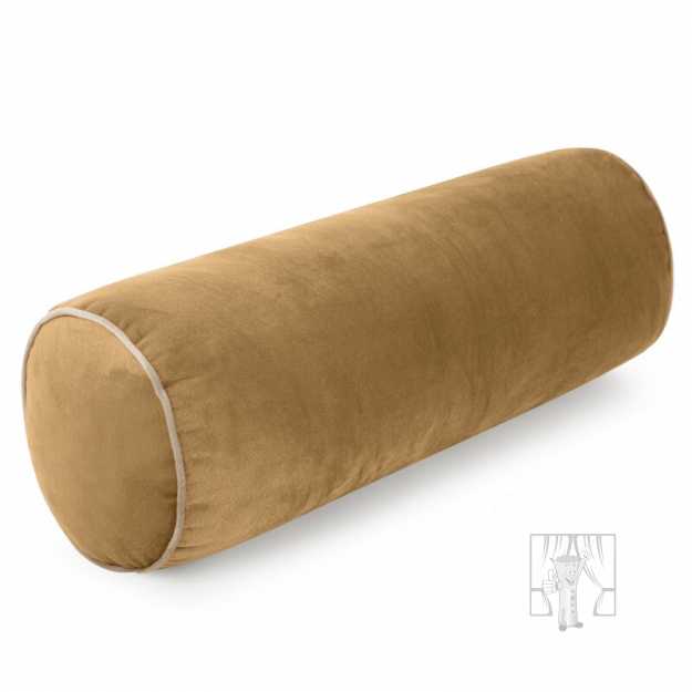 Vankúš valec GAJA5 s lemovaním 15x45 cm medový