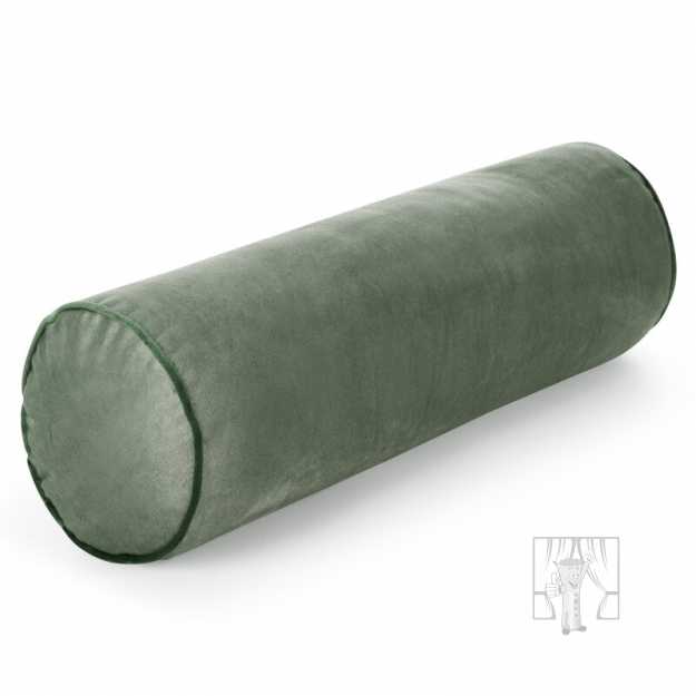 Vankúš valec GAJA5 s lemovaním 15x45 cm olivový