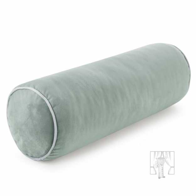 Vankúš valec GAJA5 s lemovaním 15x45 cm šalviový