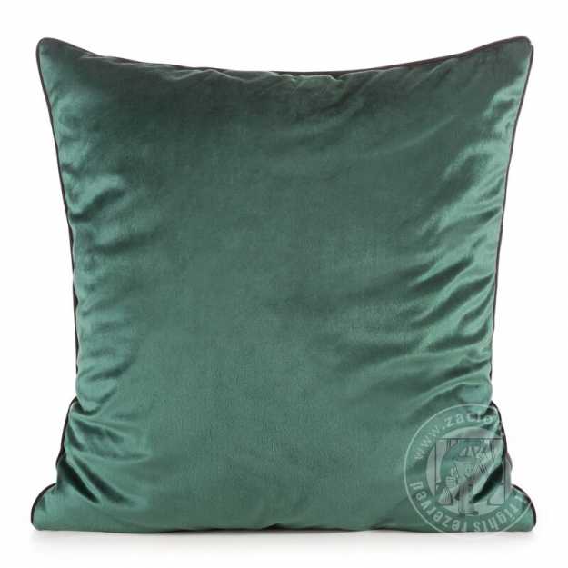 Obliečka na vankúš GAJA2 s lemovaním 60x60 cm tmavozelená