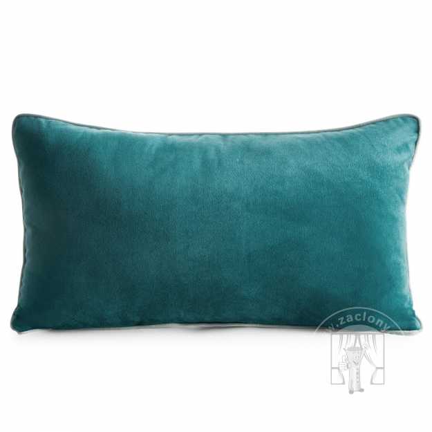 Vankúš GAJA3 s lemovaním 30x50 cm tmavý tyrkysový