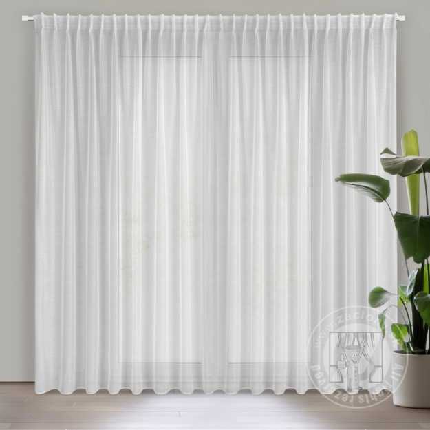 Záclona BELISSA na flex páske biela 300x300 cm