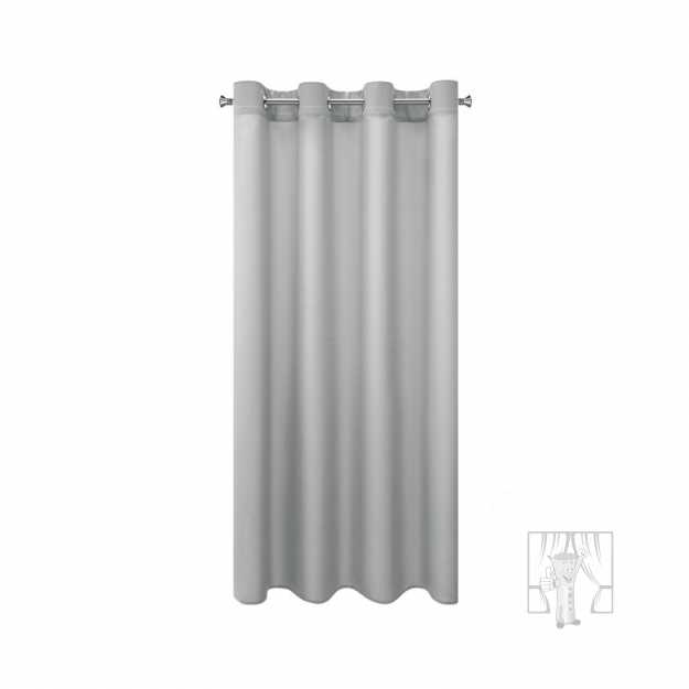 Krátky záves RITA na krúžkoch oceľový 140x175cm