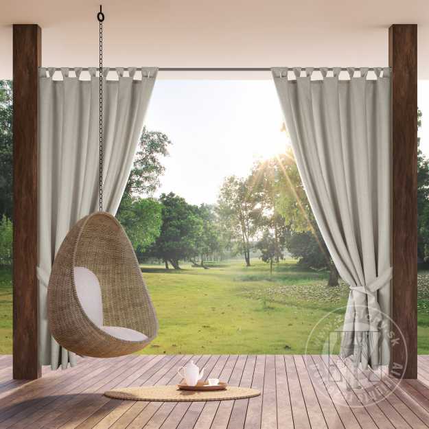 Záves na terasu GARDEN MEL na pútkach 155x240 cm béžový