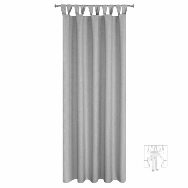 Záves na terasu GARDEN MEL na pútkach 155x260 cm strieborný