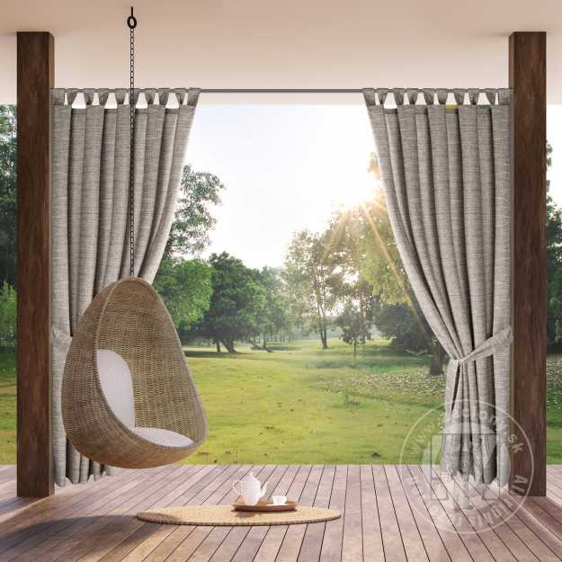 Záves na terasu GARDEN10 na pútkach 155x240 cm hnedý