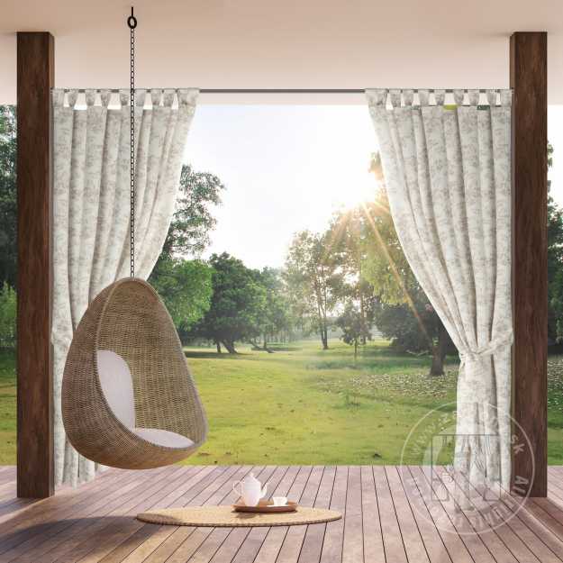 Záves na terasu GARDEN12 na pútkach 155x240 cm krémový