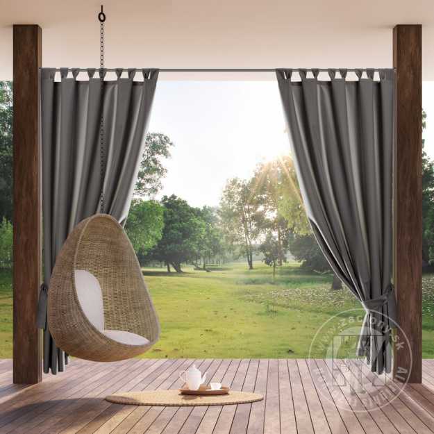 Záves na terasu GARDEN na pútkach 155x220 cm tmavosivý