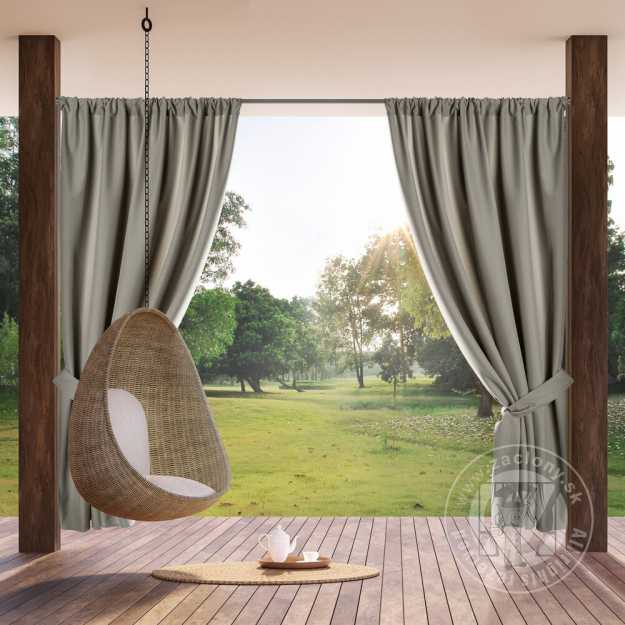 Záves na terasu GARDEN s tunelom 155x200 cm cappuccino