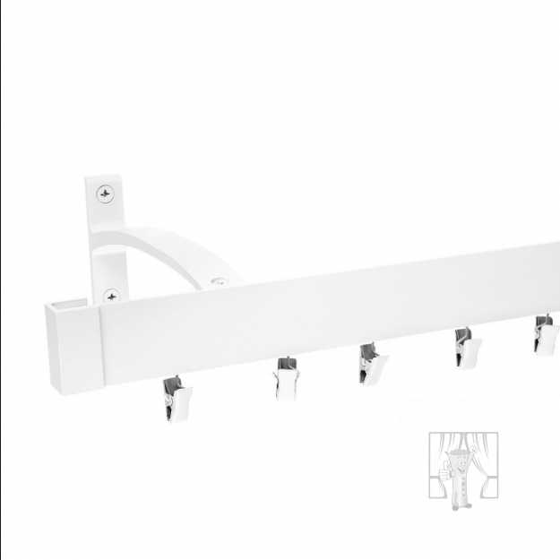 Hiníková garniža LUXOR Biela so štipcami