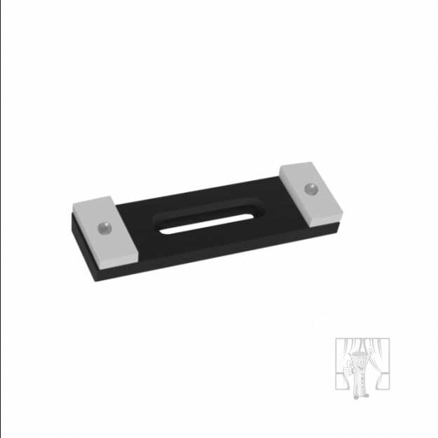 Stropný držiak LUXOR Čierny - Dvojitý