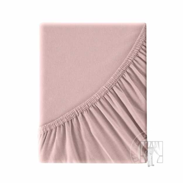 Napínacia plachta JERSEY3 120x200 cm púdrová ružová