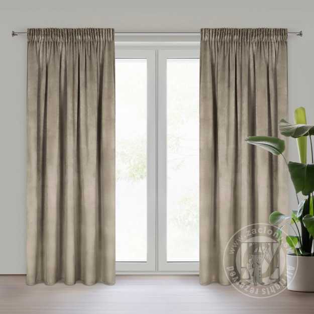 Záves ROSA na páske hnedý 140x270cm