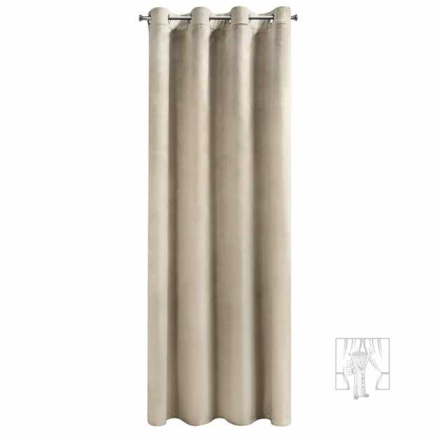 Záves MELANIE na krúžkoch svetlobéžový 140x250 cm