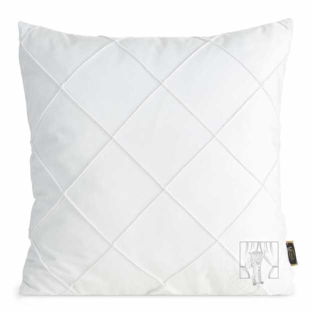 Zamatová obliečka na vankúš NALA2 45x45 cm biela