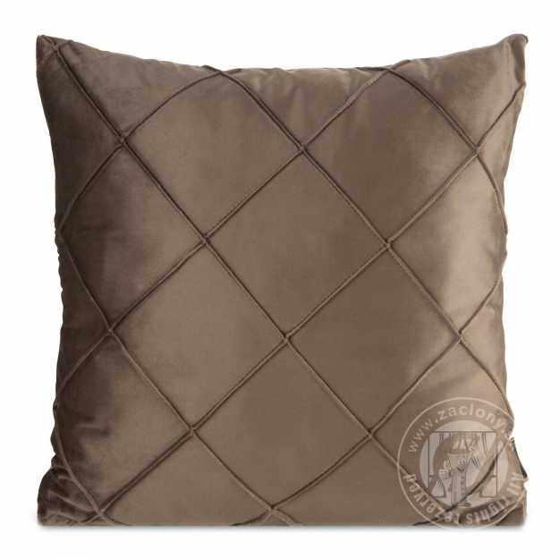 Zamatová obliečka na vankúš NALA2 45x45 cm tmavobéžová