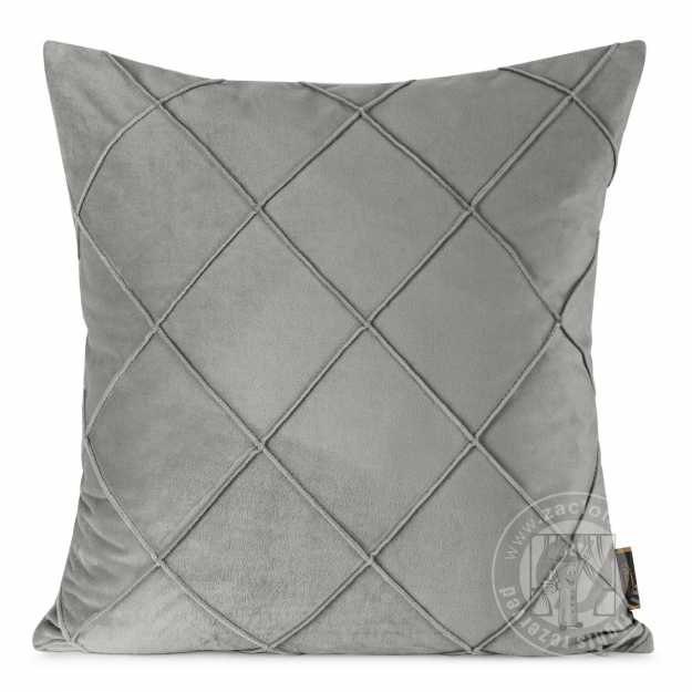 Zamatová obliečka na vankúš NALA2 45x45 cm strieborná