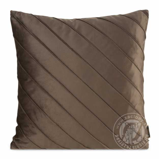 Zamatová obliečka na vankúš NALA3 45x45 cm tmavobéžová