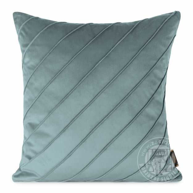 Zamatová obliečka na vankúš NALA3 45x45 cm svetlomodrá