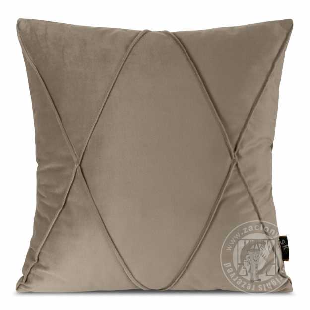 Zamatová obliečka na vankúš NALA1 45x45 cm béžová