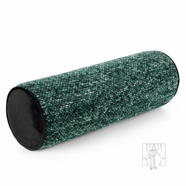 Vankúš valec BARI s lemovaním 15x45 cm zelený