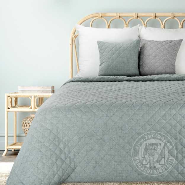 Prehoz na posteľ s ľanovou štruktúrou LEN1 170x210 cm mätový