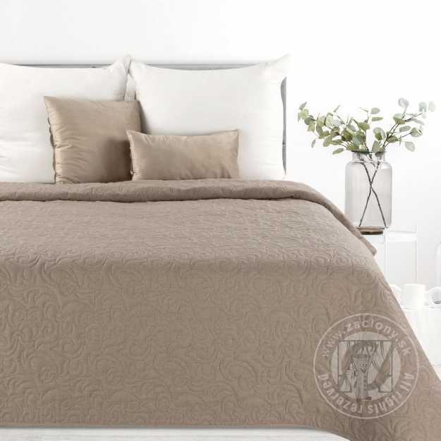Prehoz na posteľ s ľanovou štruktúrou LEN4 200x220 cm béžový