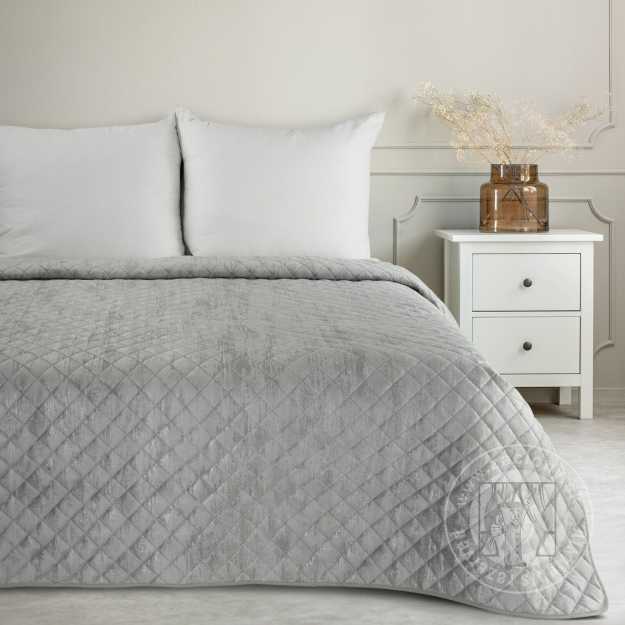 Prehoz na posteľ BLINK3 220x240cm strieborná