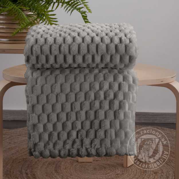 Deka z mikroflanelu CINDY6 200x220cm oceľová