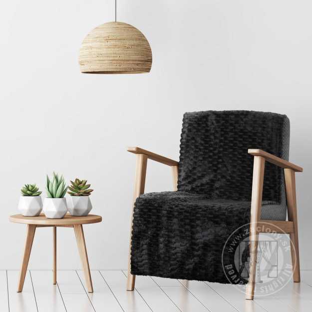 Deka CINDY6 na kreslo 70x160cm čierna