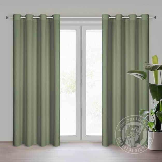 Záves RITA na krúžkoch olivový 140x250cm