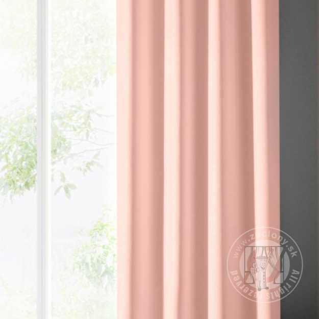 Záves RITA na krúžkoch púdrový 140x250cm