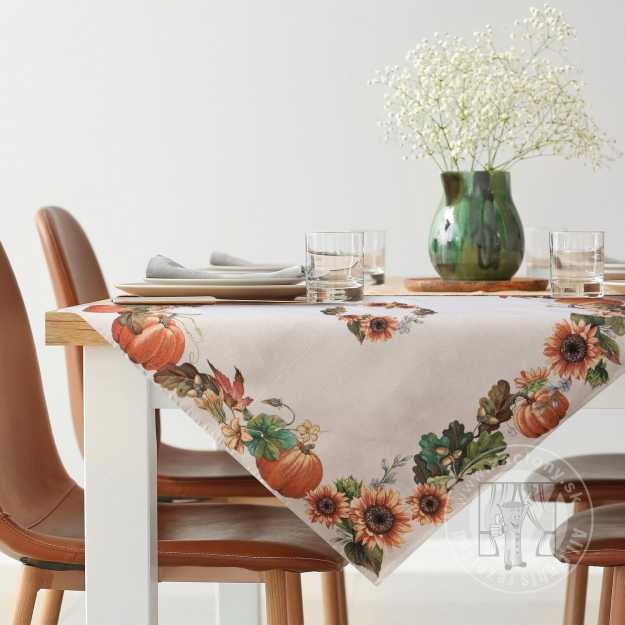 Gobelínový obrus 100x100cm s tekvicami a slnečnicami